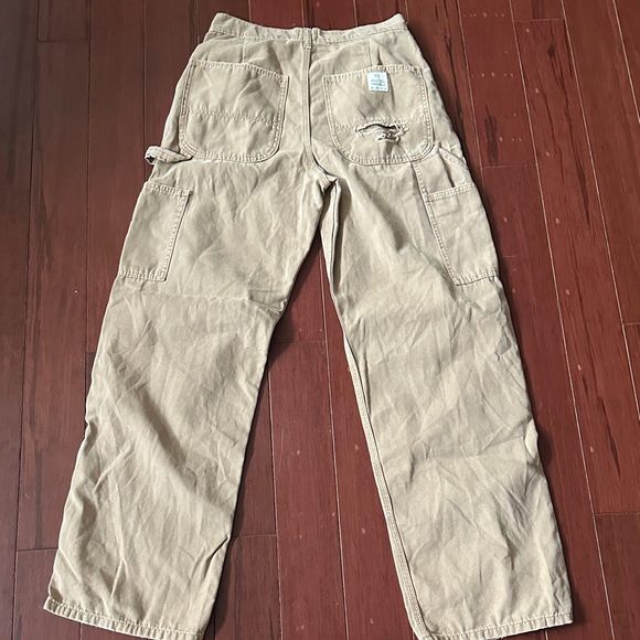 BDG Urban Outfitters Distressed Cargo Pants Tawny Birch Wide Leg Size 29 EUC - Picture 7 of 16